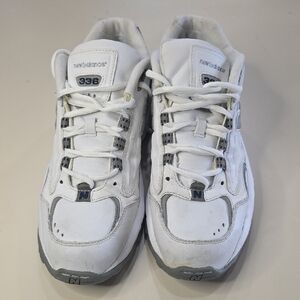 New Balance Men's White and Gray Athletic Shoes